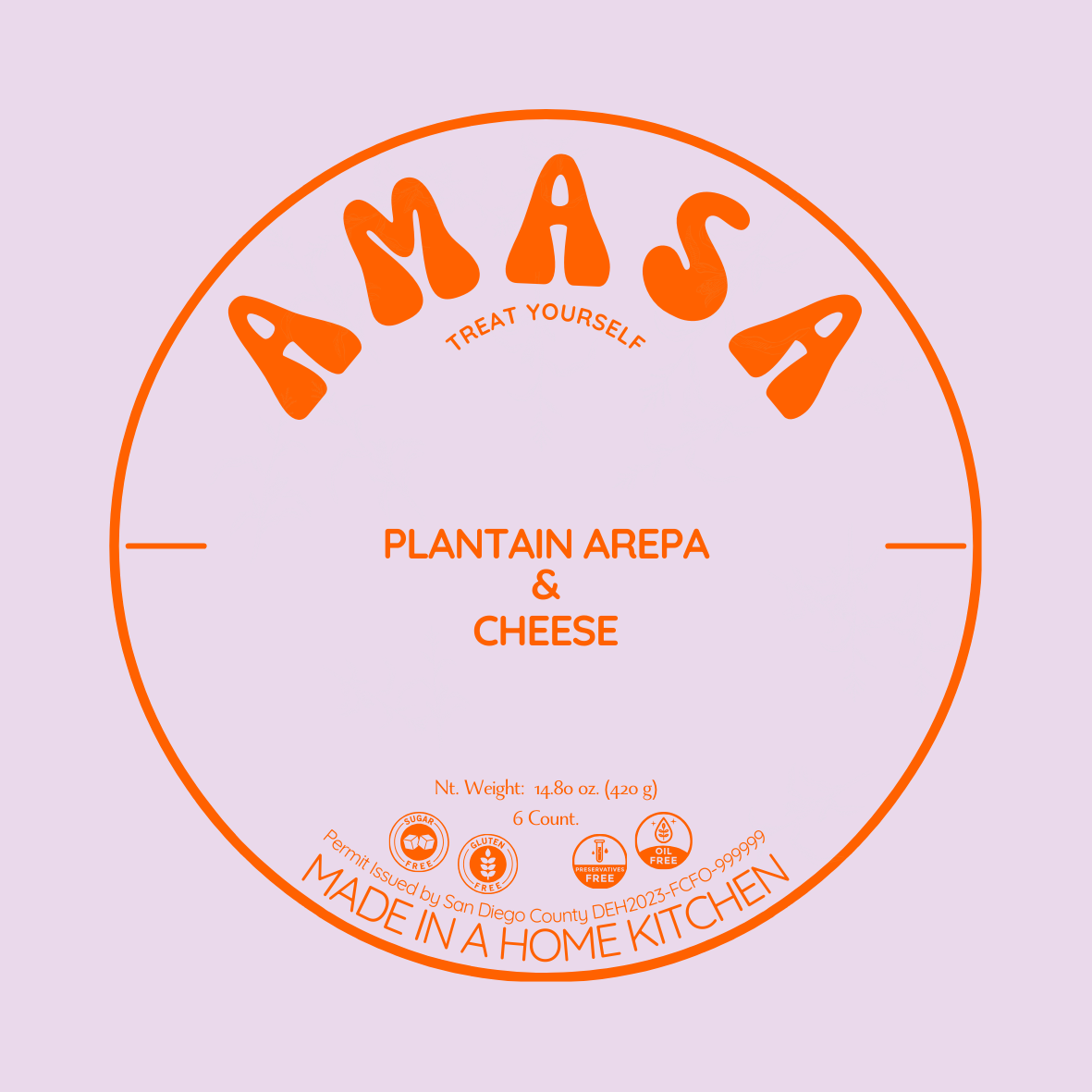 Plantain Arepa & Cheese ( 6 Count)